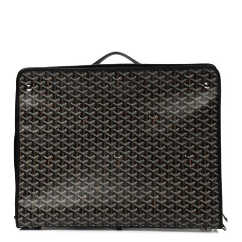 GOYARD Goyardine Caravelle 50 Folding Suitcase Black